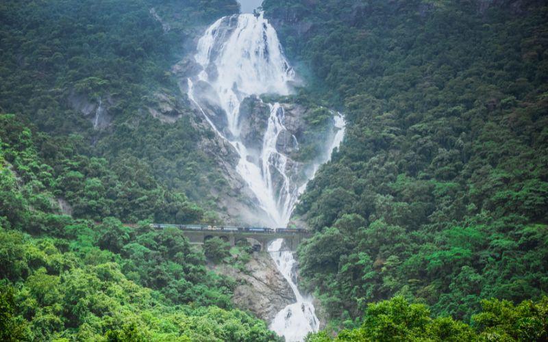 Dudhsagar Waterfalls (Best Waterfalls in Goa)